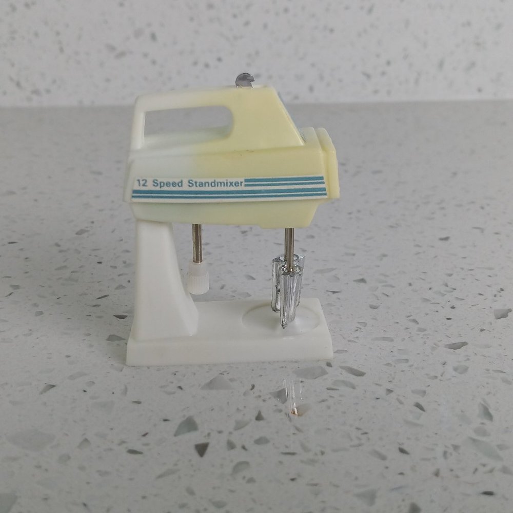 Vintage Miniature Doll House Waring Mixer Wind-Up Appliances, 1970s